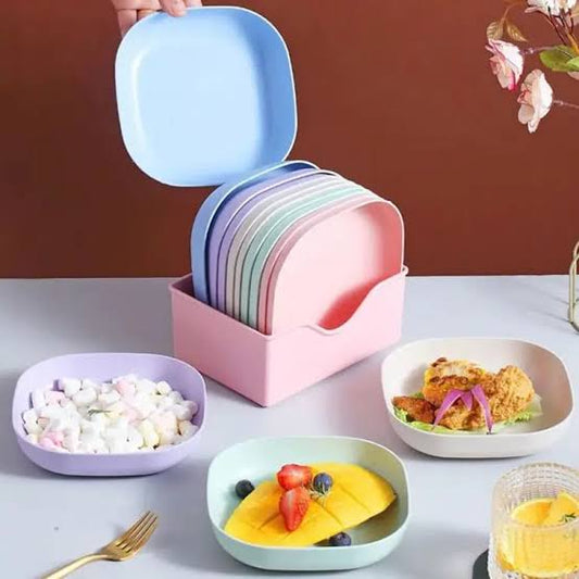 Plastic Dinner Plate Set – with Stand