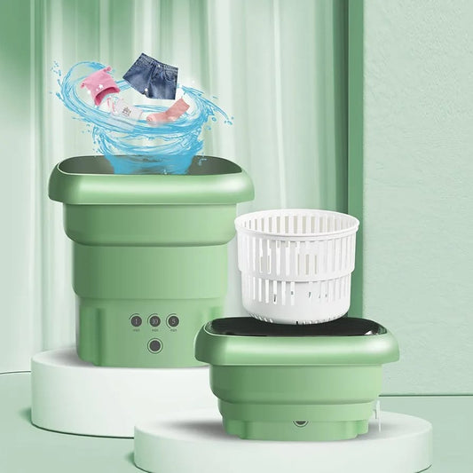 Portable folding washing machine